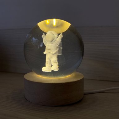 LÁMPARA BOLA DE CRISTAL