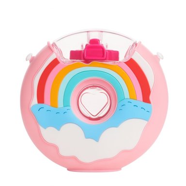 TOMATODO INFANTIL DISEÑO ARCOÍRIS - ROSADO