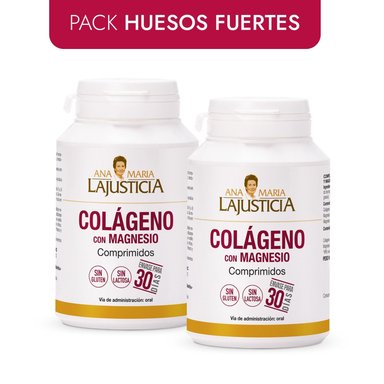 PACK HUESOS FUERTES  2 COLAGENOS CON MAGNESIO 180 COMPRIMIDOS CADA UNO