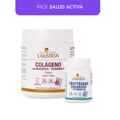 PACK SALUD ACTIVA COLÁGENO CON MAGNESIO Y VIT. C  TRIPTOFANO + VITAMINA B6 CON MAGNESIO