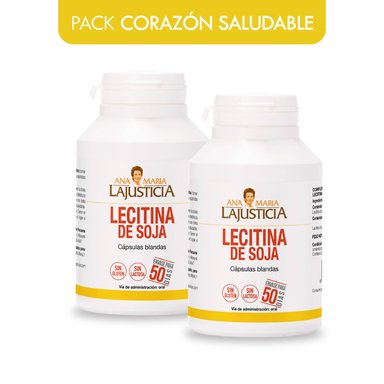 PACK CORAZON SALUDABLE  2 LECITINA DE SOJA  300 CÁPSULAS BLANDAS CADA UNA