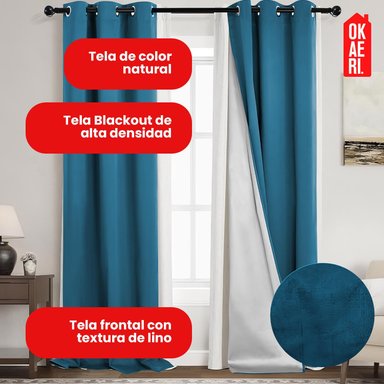CORTINA BLACKOUT LINO TEXTURA TÉRMICA ENGOMADA BEIGE - 6