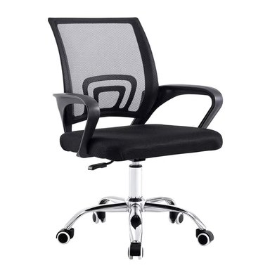 SILLA DE ESCRITORIO OKAERI CON TAPIZADO DE GOMA COLOR NEGRO