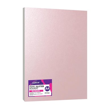 PAPEL FOTOGRÁFICO GLITTER GLOSSY ROSADO 20 HOJAS A4