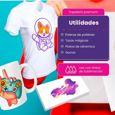 PAPEL SUBLIMACIÓN A4 CURSOR 100 HOJAS 110G PREMIUM PRO COLOR - 5