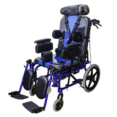 SILLA DE RUEDAS NEUROLÓGICA COLOR AZUL PARA ADULTO