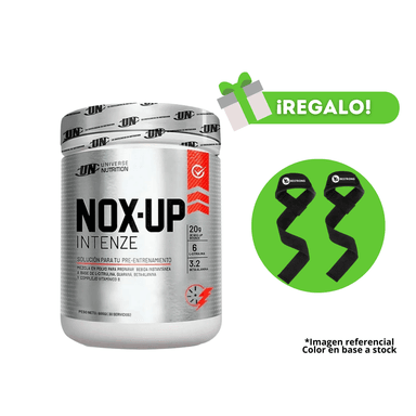 PRE ENTRENO NOX UP FRUIT PUNCH 600G + STRAPS