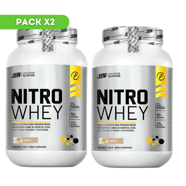 PACK X2 NITRO WHEY 1.1KG VAINILLA