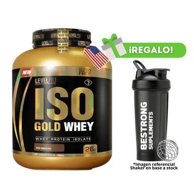 PROTEÍNA ISO GOLD WHEY 3KG CHOCOLATE + SHAKER