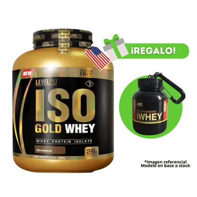 PROTEÍNA ISO GOLD WHEY 3KG CHOCOLATE + PORTAPROTEINA