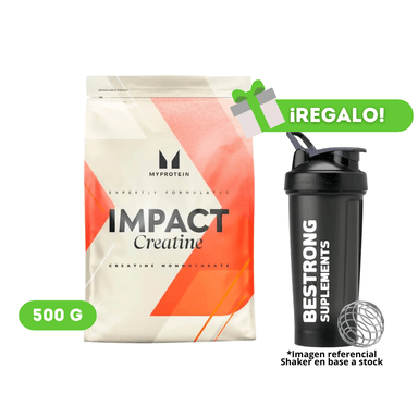 CREATINA MONOHIDRATADA MYPROTEIN 500G + SHAKER