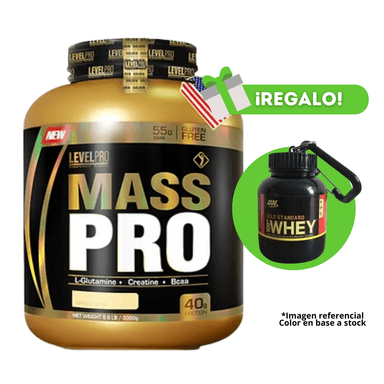 PROTEÍNA MASS PRO 3 KG VAINILLA + PORTAPROTEINA