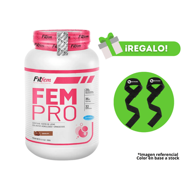 PROTEÍNA FEM PRO 1KG CHOCOLATE + STRAPS