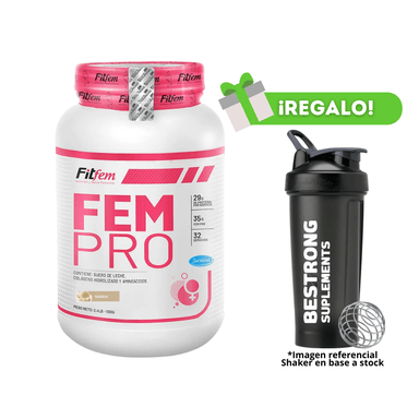 PROTEÍNA FEM PRO 1KG VAINILLA + SHAKER