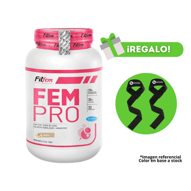 PROTEÍNA FEM PRO 1KG VAINILLA+ STRAPS