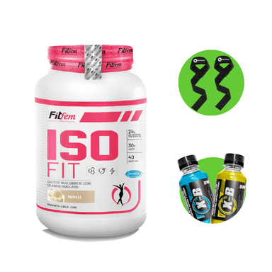PROTEÍNA ISO FIT 1KG VAINILLA + STRAPS + XB