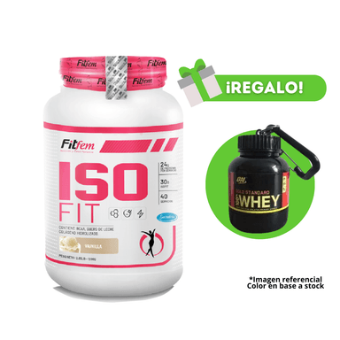 PROTEÍNA ISO FIT 1KG VAINILLA + PORTAPROTEINA