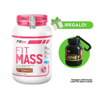 PROTEÍNA FIT MASS 2KG CHOCOLATE + PORTAPROTEINA