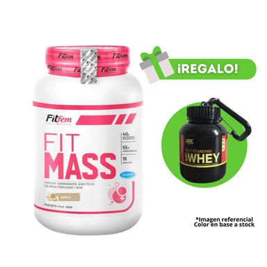 PROTEÍNA FIT MASS 2KG VAINILLA + PORTAPROTEINA