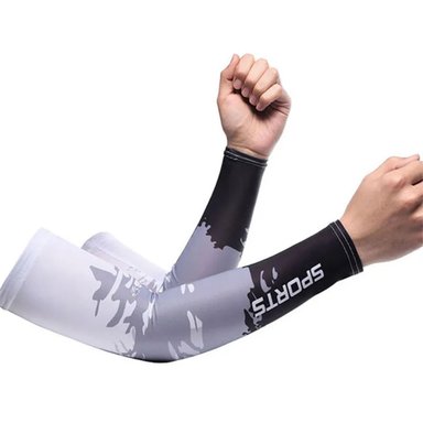 MANGAS SPORTS BRAZOS FRESCAS PROTECCION DEL SOL UV UPF 50 NEGRO