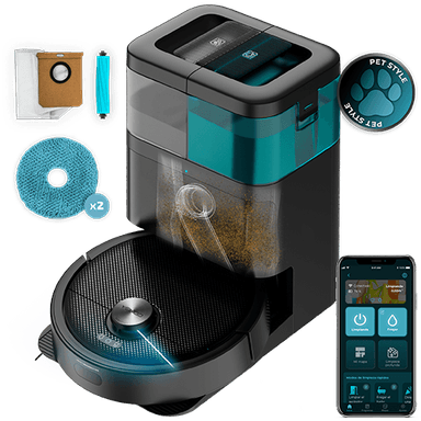 ROBOT ASPIRADOR LÁSER CON BASE DE AUTOVACIADO CONGA 15090 SPINARM HOMEYWASH