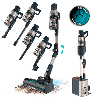 ASPIRADOR ESCOBA SIN CABLE CONGA ROCKSTAR 5500 HURRICANE STATION PET FLEX