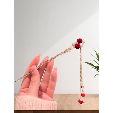 SET DE 2 PALITOS LOLITAS PARA CABELLO DE ROSA