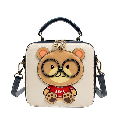 CARTERA PITON BEAR CUERO PU OSITO AZUl