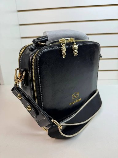 CARTERA BEAR CUERO OSITO BLACK LOLITAS