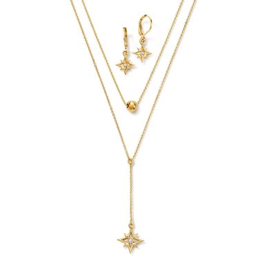 COLLAR + ARETES STAR FALLS GLAM ESTRELLAS ESIKA