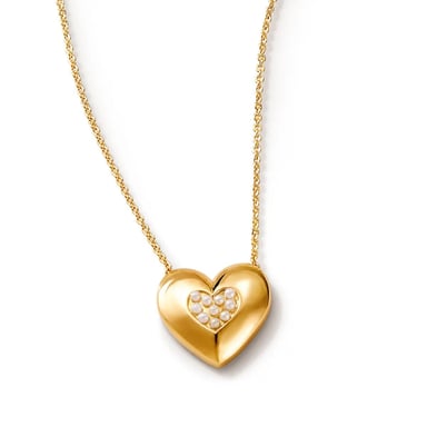 COLLAR PEARL HEART CORAZON ESIKA - 1
