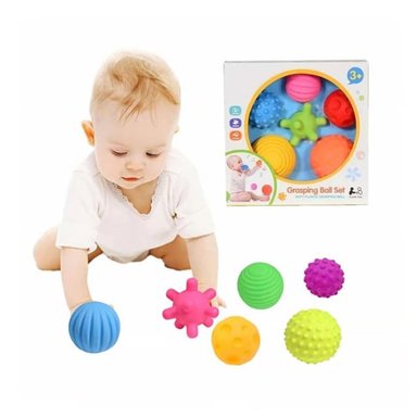JUGUETE TEXTURIZADAS SENSORIALES SET 6 PELOTAS