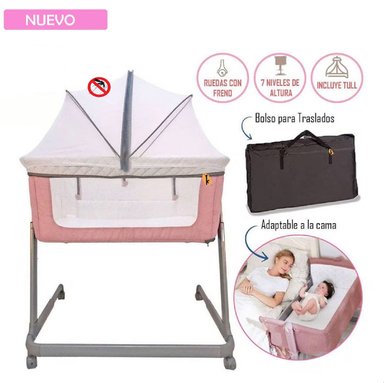 CUNA COLECHO EBABY MARION ROSADO BEBÉ