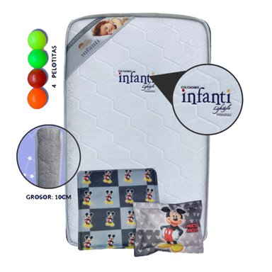 COLCHÓN DE BEBE PARA CUNAS PACK AND PLAY GRIS