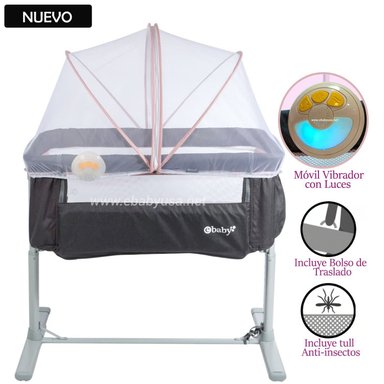 CUNA COLECHO EBABY MUSICAL Y VIBRADOR TAMI ROSADO