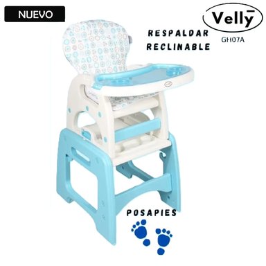 SILLA CARPETA PARA BEBE 3 EN 1 VELLY CELESTE