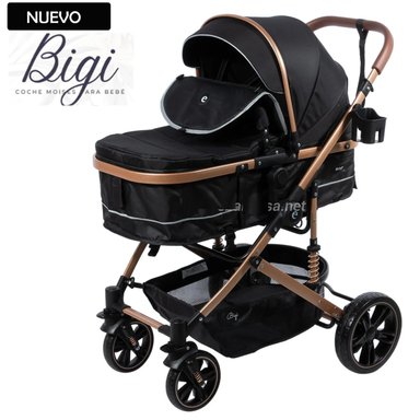 COCHE MOISÉS PARA BEBE BIGI 141-1 NEGRO