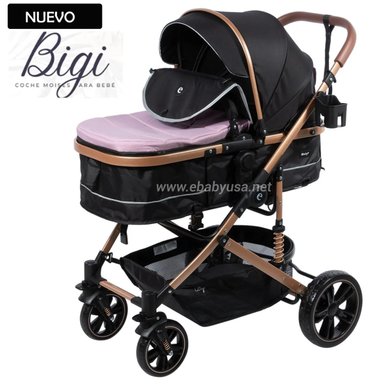 COCHE MOISÉS PARA BEBE BIGI 141-1 ROSADO