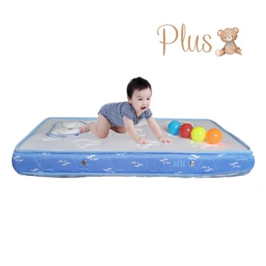 COLCHÓN PLUS PARA BEBÉ BORDES CELESTE +SET SONAJA 6PC - 3