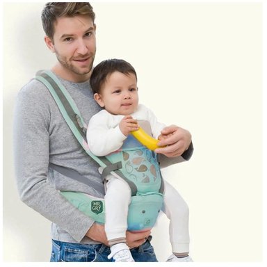 CANGURO PARA BEBÉ ERGONÓMICO BALLENA 3 EN 1 GRIS - 3