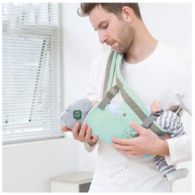 CANGURO PARA BEBÉ ERGONÓMICO BALLENA 3 EN 1 GRIS - 4