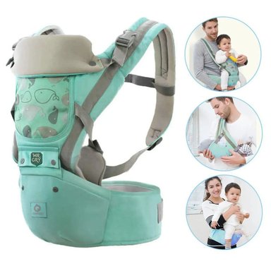 CANGURO PARA BEBÉ ERGONÓMICO BALLENA 3 EN 1 VERDE