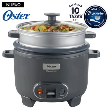 OLLA ARROCERA OSTER 1.8L 3 EN 1 FUNCIÓN DE SOFRITO VAPORERA GRIS