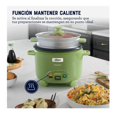 OLLA ARROCERA OSTER 1.8L 3 EN 1 FUNCIÓN DE SOFRITO VAPORERA VERDE - 4