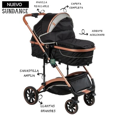 COCHE PARA BEBES SUNDANCE EB-157 GRIS