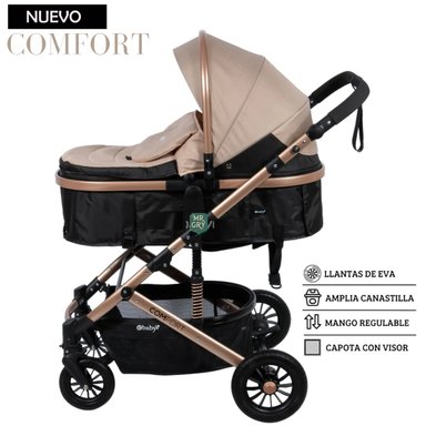 COCHE CUNA MOISÉS DE LUJO COMFORT BEIGE