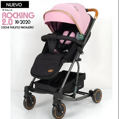COCHE MALETA MECEDORA ROCKING 2.0 BABY CRAFT ROSADO