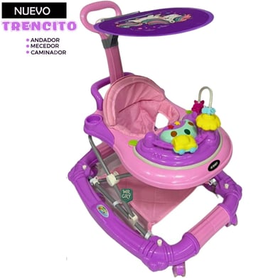 ANDADOR MECEDORA PARA BEBE MUSICAL CON BLUETOOTH LILA - 1