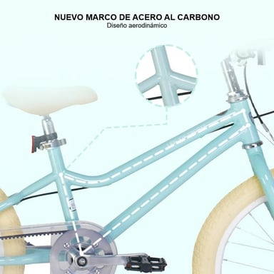 BICICLETA VINTAGE CELESTE RUEDA DE 18' - 2