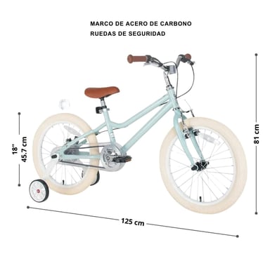 BICICLETA VINTAGE CELESTE RUEDA DE 18' - 4